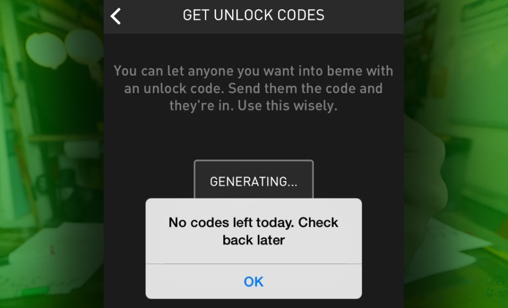 Beme unlock codes