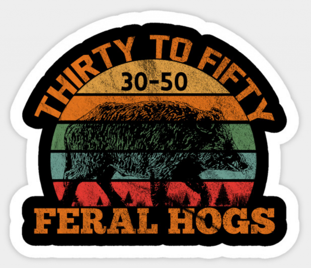 30-50 Feral Hogs meme