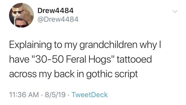 30-50 Feral Hogs meme