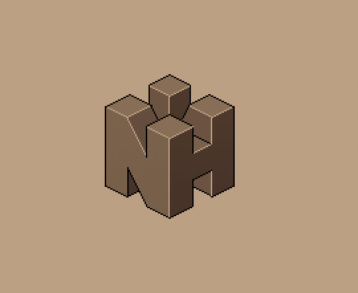 Initials in pixel art
