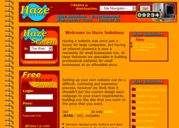 My first website from 1999