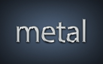 Metallic text effect