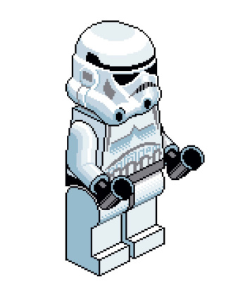 Lego Stormtrooper pixel art
