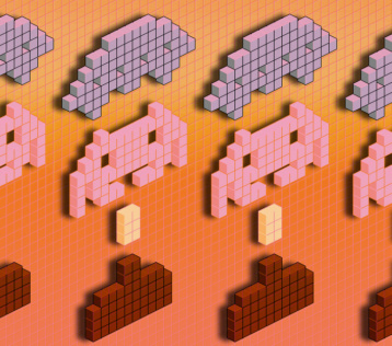 Repeat pattern based on Space Invaders