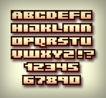 Retro pixel font