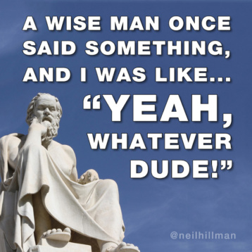 A wiseman said something...